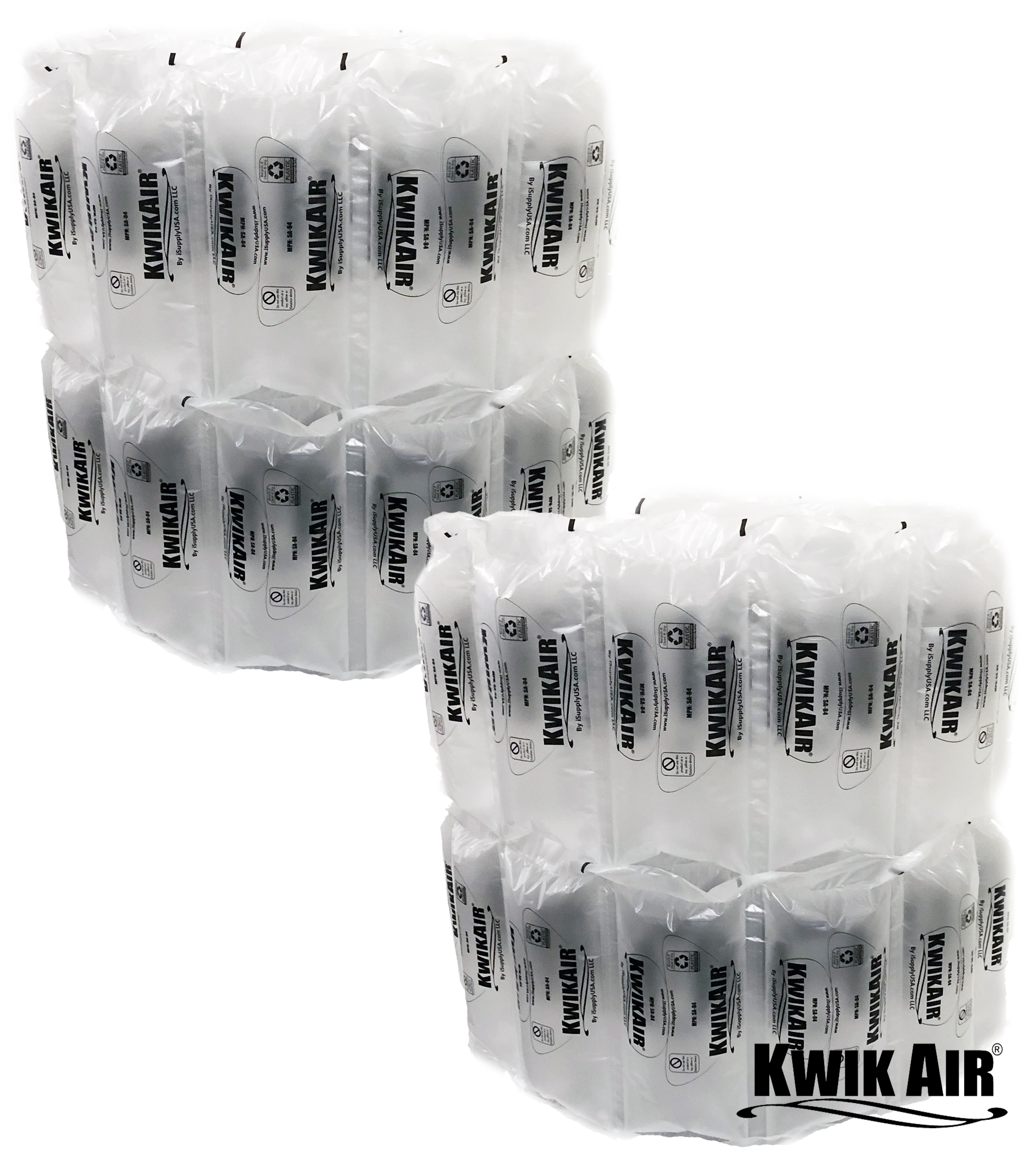 SpeedAir SA84PF-40 4x8 Air Pillows 40 GALLON Void Fill Packaging Shipping Packing Peanuts Cushion Prefilled With Air - 330 Count